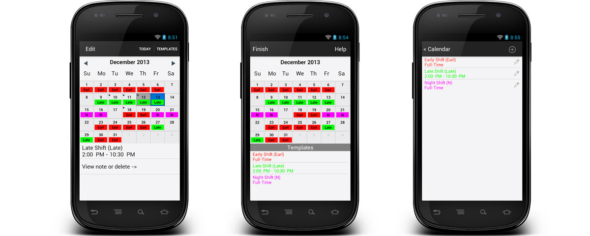 Your Shifts - Your Roster-Calendar for Android